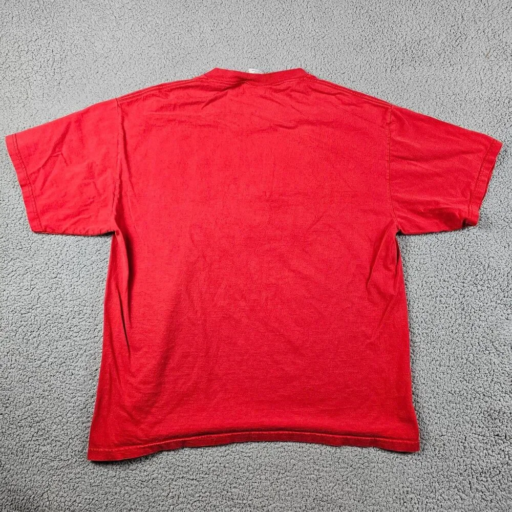 Vintage Tampa Bay Buccaneers Shirt Adult XL Red NFL Embroidery Spellout Logo 90s
